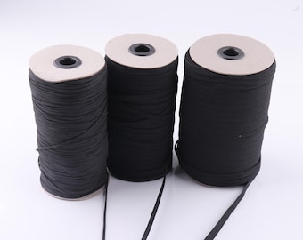 3/6/8mm elastic tape black color elastic band waistband elastic suspender elastic sewing accessories