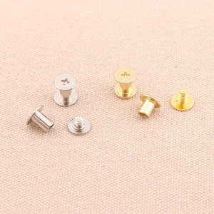 50sets mix colors 9mm solid screw screws,screwed studs , screw back studs,bag screws, Rivet Studs, screw studs, leather craft