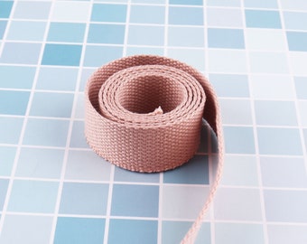 1'' (25mm) Soft Smooth Webbing ,Pink Webbing,Webbing,Purse Leash Straps for Key Fobs, By the yard