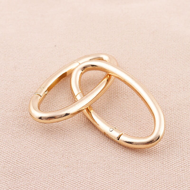 2pcs Oval Spring Jump Ring Goldcolor 60*50mm Metal Bag Ring Purse Jump ...