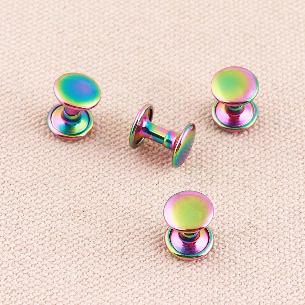 Cute Rivet 50pcs Rainbow Color Double Cap Rivets Stud Finding Rivets 9*12mm ...