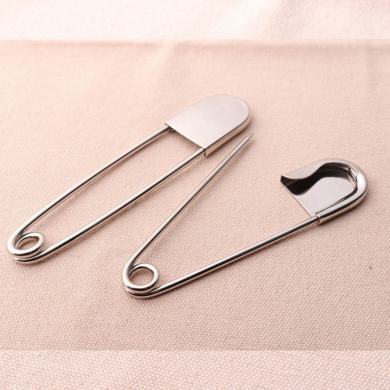 2pcs Blanket Pin Laundry Pins Silver Kilt Pin Large Safety Pin Etsy