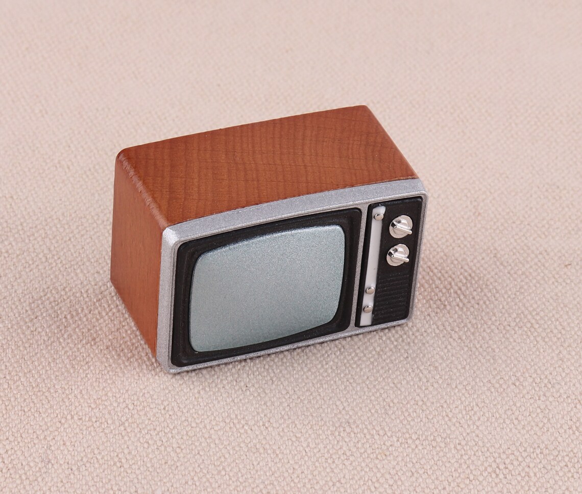 Dollhouse Miniature Tvmini Vintage Televisionfrench Etsy