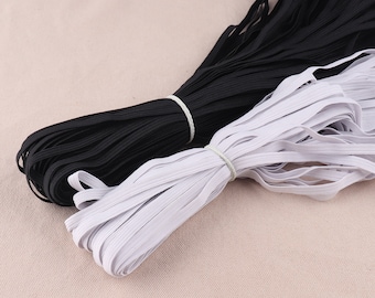 Thin sewing 3mm elastic band white/black color high elastic flat rubber band, waist band,elastic cord thin belt sewing garment accessory