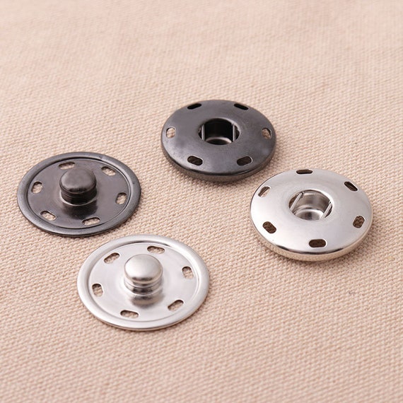 50sets Metal Snap Fasteners Press Studs Snap Buttons Poppers 10mm