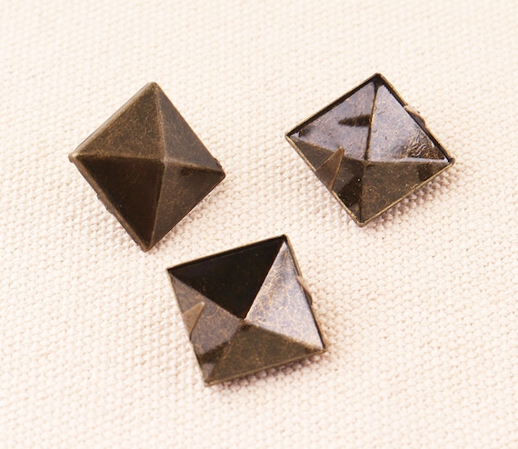 Bronze Pyramid 4 Claws Rviets For Leather Craft Square Rivet Studs