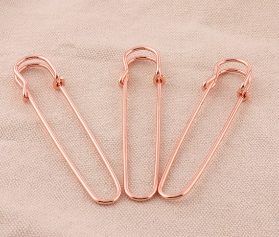 Brooch Pin,rose Gold Jewelry Pins,safety Pins,with Loop Back Safety Pin  Push Pins,metal Brooch Pin Kilt Pin for Clothing/crafts Supplies-2'' 