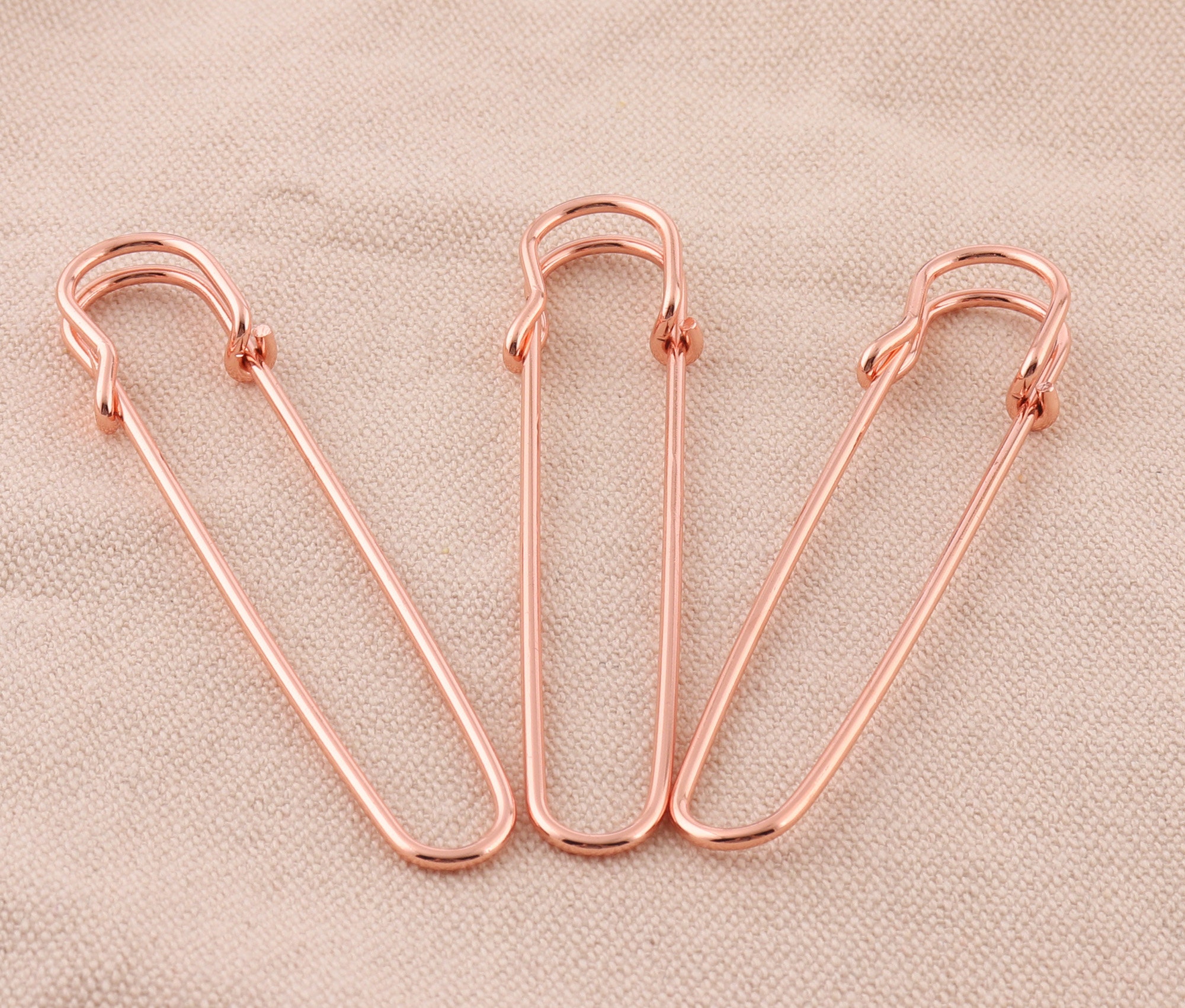 Brooch Pin,rose Gold Jewelry Pins,safety Pins,with Loop Back Safety Pin  Push Pins,metal Brooch Pin Kilt Pin for Clothing/crafts Supplies-2'' 