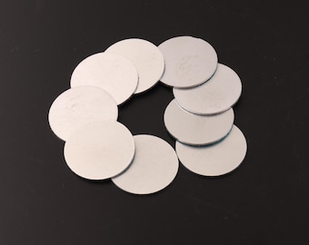 10pcs 1inch Aluminium Scheiben 18 Gauge Stempeln Rohlinge, Metall-Rohlinge, Hand-Stempel-Rohlinge, Runde Rohlinge, Stempelscheiben Schmuckherstellung
