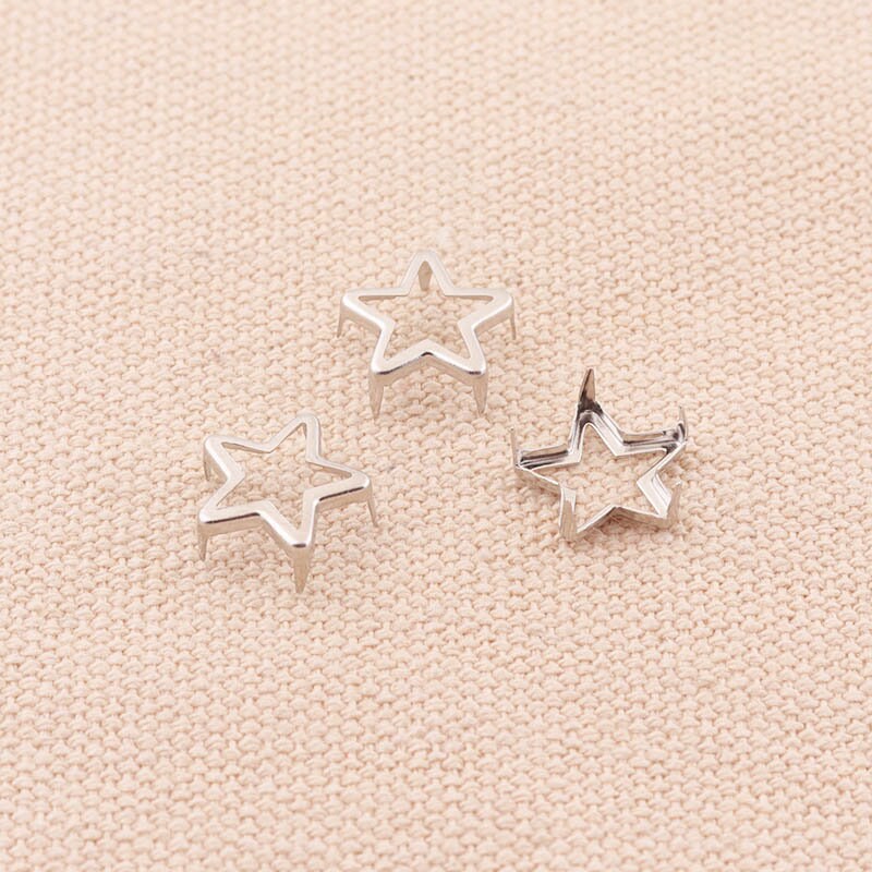 200pcs Rivets Nailhead Spots Star Shape Studs Claw Rivets 4 Prong DIY ...