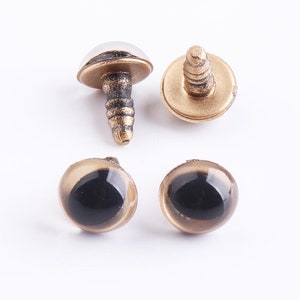 Golden Cat Eyes Safety Eyes Half Eyes Plastic Eyes Cat amiguumi animal Eyes ,Doll parts,craft supplies