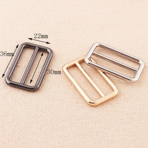 6pc 30mm Adjuster Sliders Slide Buckle Mtal Triglide Strap Keeper Leathercraft Bag BeltBag Strap sliders
