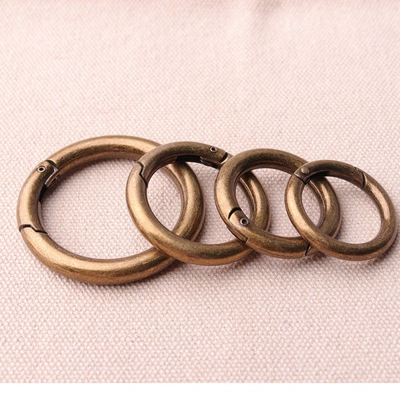 4pcs High Quality Metal O Rings Opening Keyring Spring 44mm 35mm 31mm 28mm O  Rings for Jewelry Making Snap Clip Trigger Purse Hardware -  New Zealand