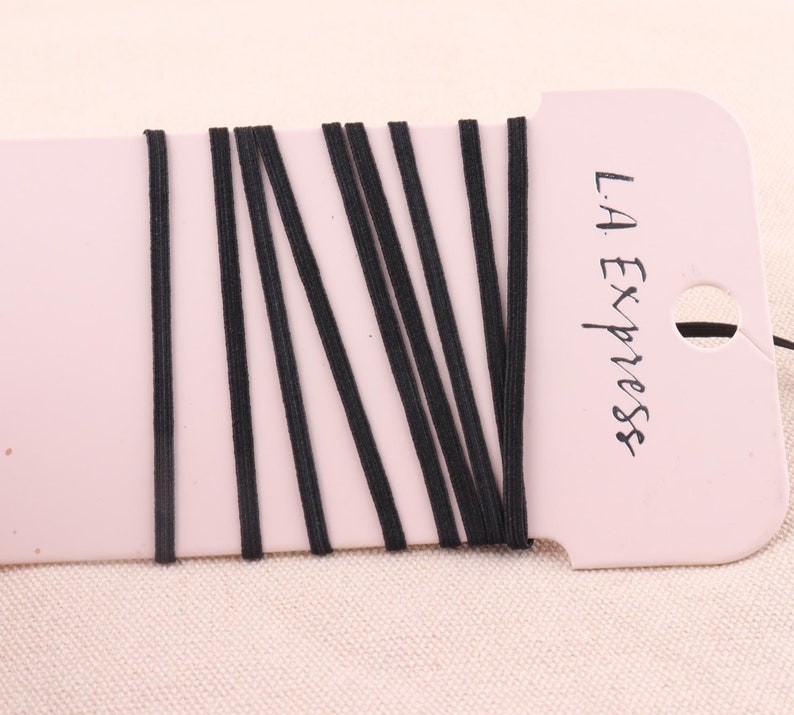Thin Sewing 3mm Elastic Band White/black Color High Elastic Etsy