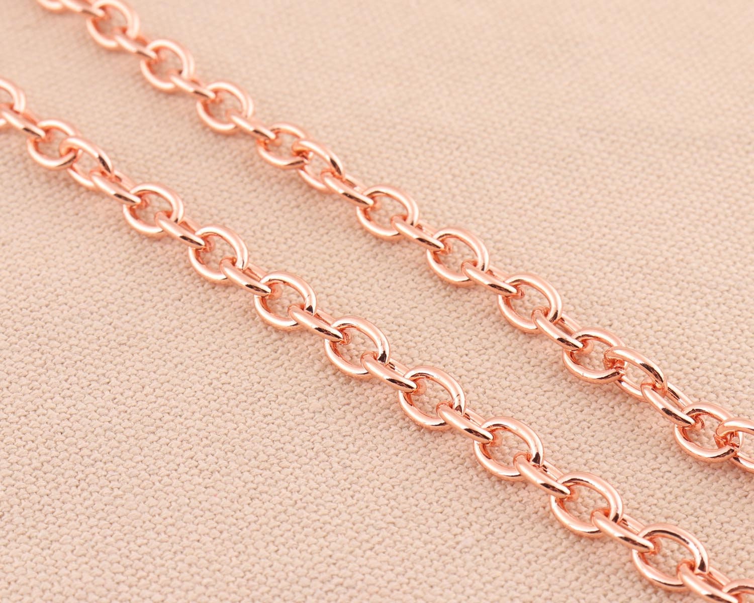 68cm Length Metal Chain Link Bracelet Necklace Chain Rose Gold | Etsy