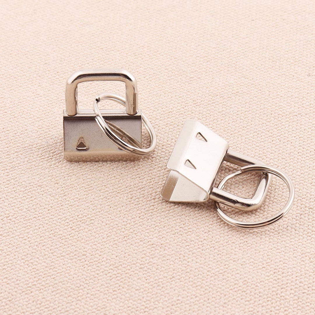 15pcs Key Fob Hardware With Key Rings Silver 20mm Key Chain Fob Key ...