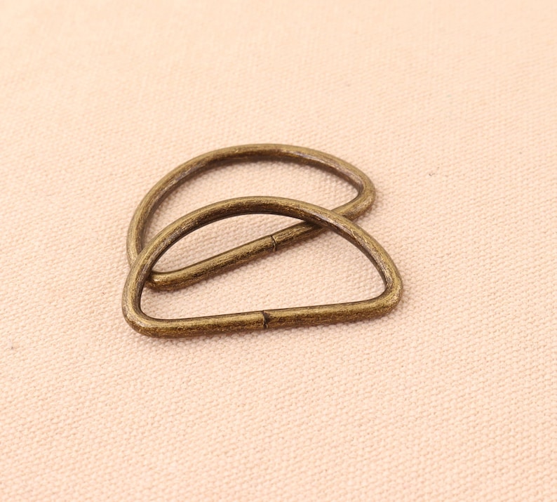12pcslot 38mm metal Dee ring D-rings buckle 1 12 bronzenickelrose goldgoldgunmetal color for bag belt garment leatherworking