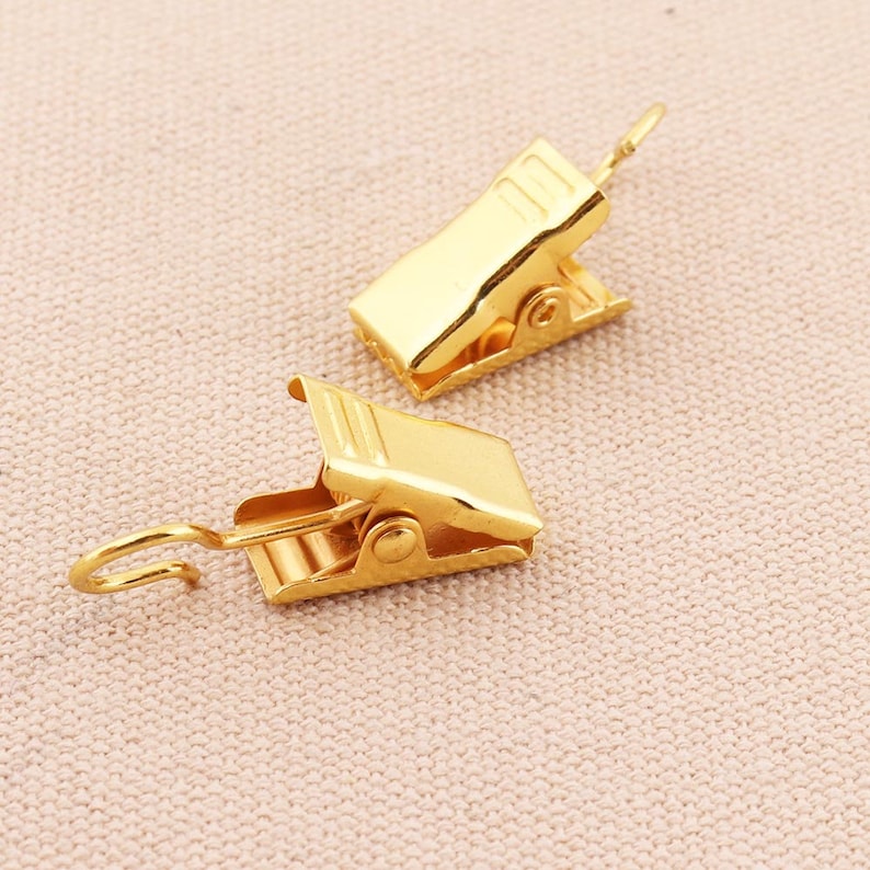 20pcs gold Alligator Clips metal alligator clip with teeth bulk clips crocodile clips spring clips snap hook clasp