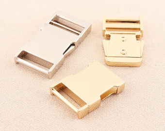 Gold and Silver Release Buckle 25mm Adjuster Buckle Strap Buckle Bag Hardware Adjuster Slider Buckle