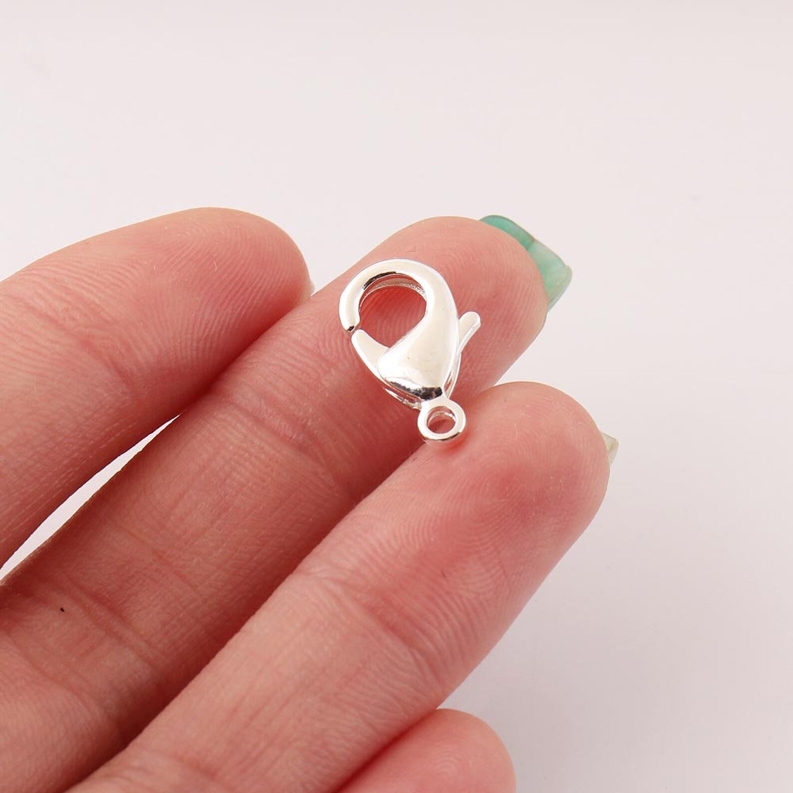Lot De 100 Fermoirs Mousqueton Acier Inoxydable – 9x6x3mm, Couleur Noire électrophorèse