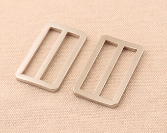 10pcs /lot triglide slider buckle matte silver alloy tri glide adjustable buckle 38mm webbing suspender strap buckle