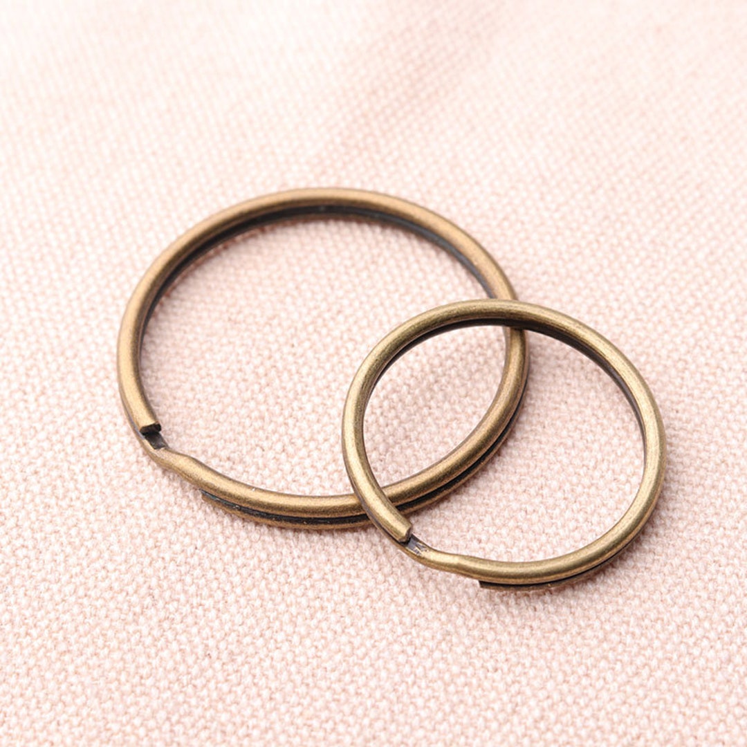 12pcs Solid Key Rings Split Rings 40mm 30mm Bronze Key Rings Etsy