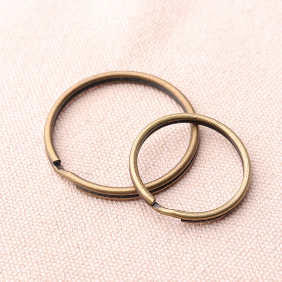 12pcs Solid Key Rings Split Rings 40mm 30mm Bronze Key Rings for Keychains  Round Rings Available in Two Sizes 