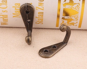 Wall Hanger Bronze Wall hooks Hangers Strong Clothing Hooks Hanger Supplies Set of 10pcs