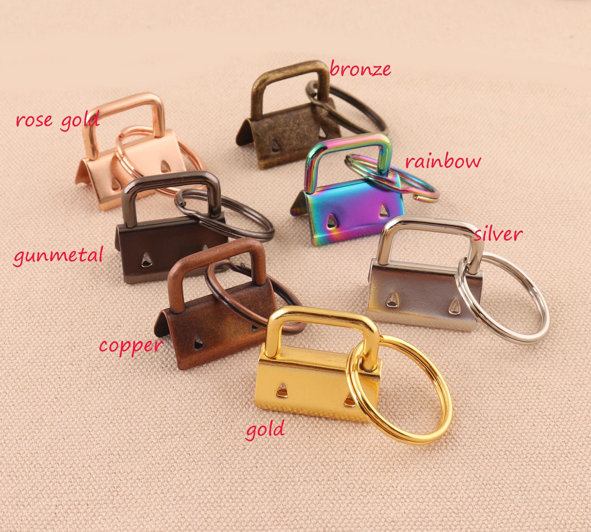 25pcs metal key fob hardware 1 25mm key fobs with split Etsy