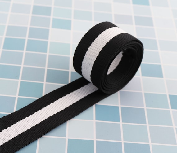 White Ribbon with Black Letters 3/4 - 1 YARD 