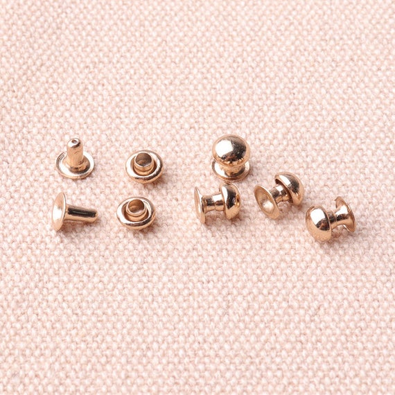 Cikonielf 30 Set di Borchie a Cupola Color Bronzo per Rivetti a Forma di Fungo per Decorazione in Pelle 12 mm