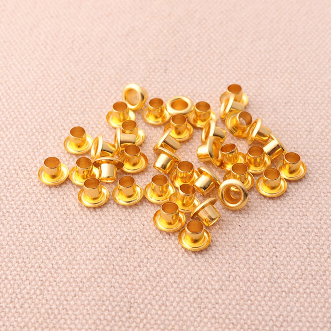 Gold Eyelets Grommets 6mm2.5mm4mm Grommet Eyelet for Bead Cores Clothes