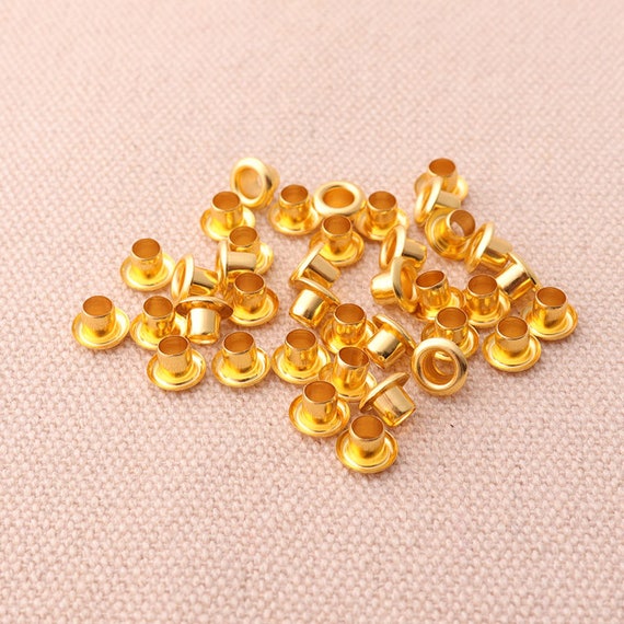 Gold Eyelets Grommets 6mm2.5mm4mm Grommet Eyelet for Bead Etsy
