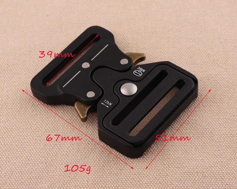 2pcslot Quick Side Slide Release Buckle 39mm inner black color Metal for Backpacks Webbing Clip Lock garment accessories