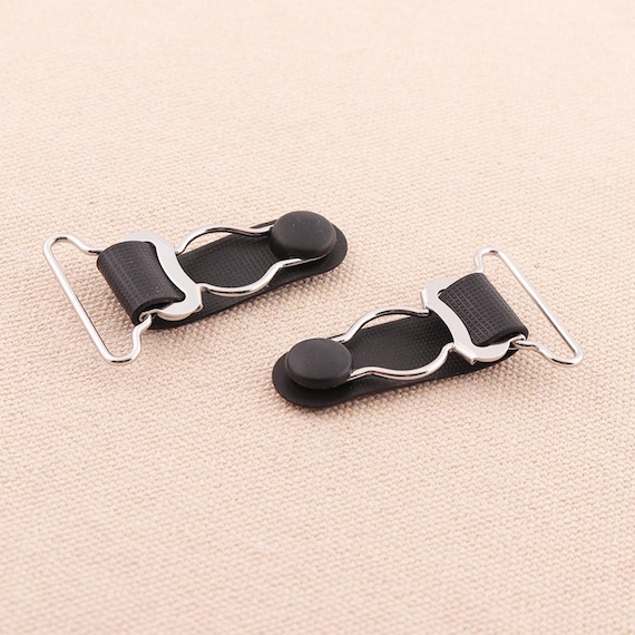 Silver Dungaree Buckles Fastener Clip With Black Strap Bib Etsy