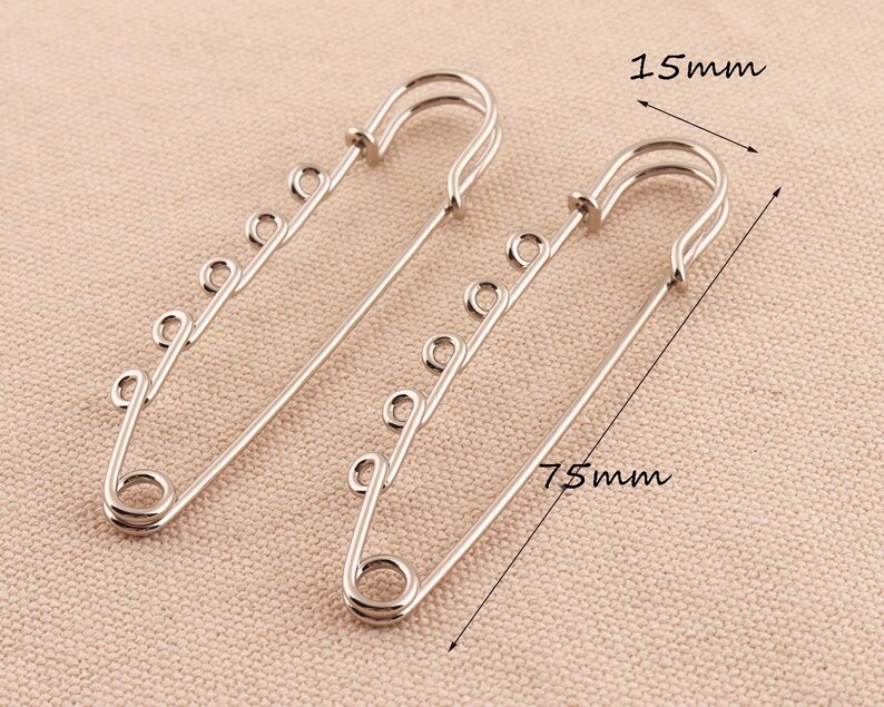 6pcs 78mm Kilt Pin With Loops Safety Pin Brooch Pins Large Etsy