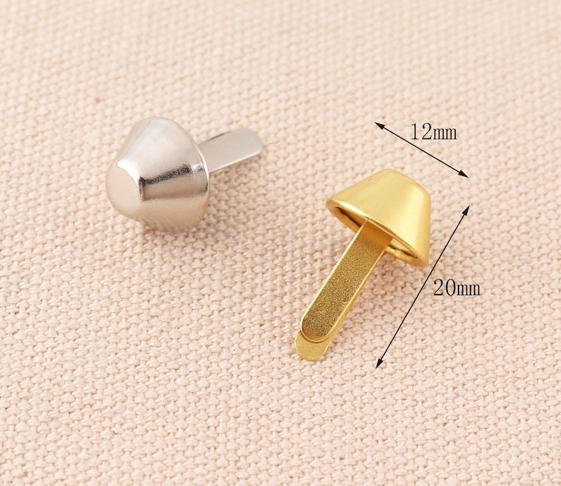 gold and silver PURSE FEET Studs nailhead flat head brads silver 20*12mm Nailheads Spike DIY Purse Making leather making