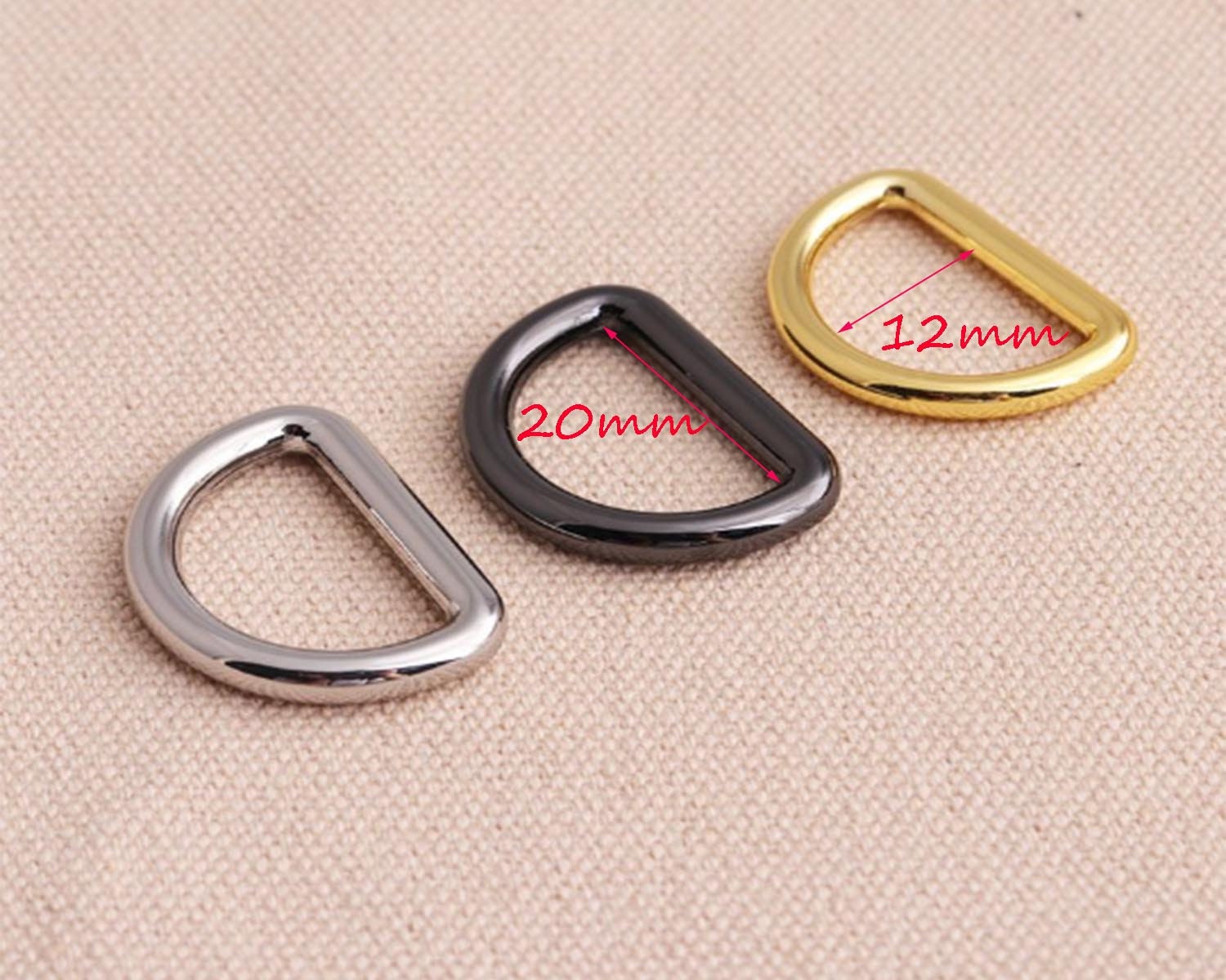 8pcs inner Size2012mm Goldblack and Silver D-rings Purse - Etsy