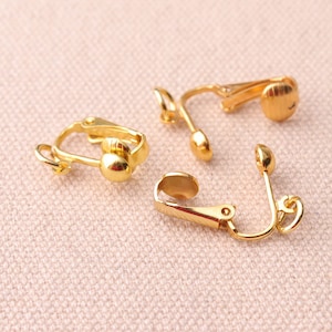 6pairs Clip on earring converter Gold Plated Earring Clip with Smal rings non pierced ears change pierced over to clip