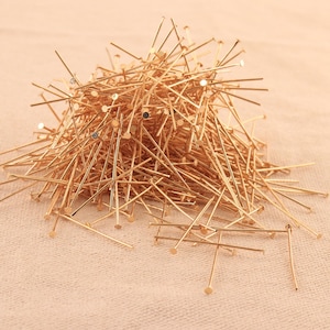 100pcs Flat head pins 14/24/28/30/32mm metal long head pins jewelry finding 21 gauge 0.7mm  pins ,bulk head pin