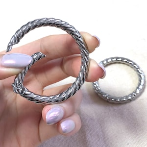 Spring gate ring o-rings metal o rings spring ring clasp push gate o rings Push Snap Hooks 1.5 inch