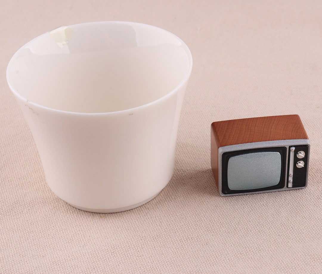 Dollhouse Miniature Tv,mini Vintage Television,french Provincial