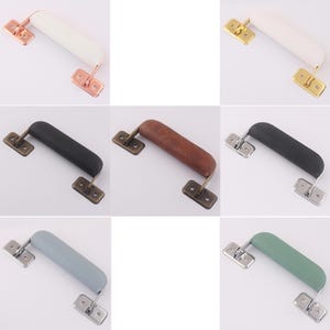 Black Leather Luggage Case Cabinet Handles Suitcase Drawer Handle Box Puller Handle for replacement Furniture Cabinet Luggage Accessories