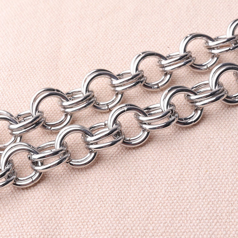 Double Link Curb Chain Silver Chain Bulk Chain Cable Chain Etsy