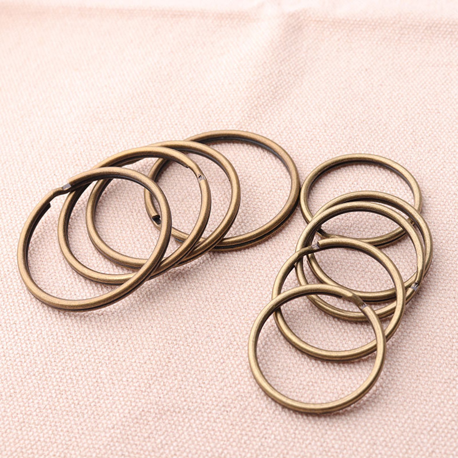 12pcs Solid Key Rings Split Rings 40mm 30mm Bronze Key Rings Etsy