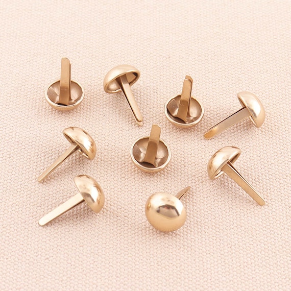 50 Round Brads Gold Head Round Brads Scrapbooking Paper Fasteners 2012mm in  Card Making 