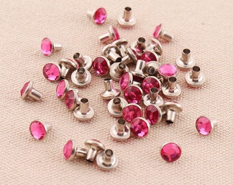 30pcs nailhead 7mm Rhinestone rivets Diamond Riveting Supplies Bag decoration