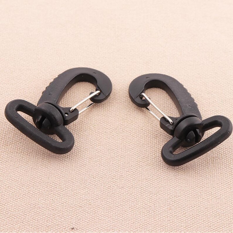 6pcs Plastic Snap Hook Swivel Clasp Purse Strap Clip Black Etsy