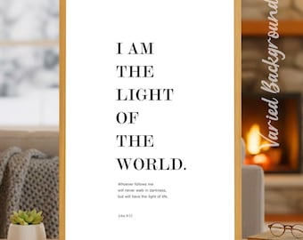 Licht der Welt Schrift Print - Christliche Wohnkultur (Digitaler Download)