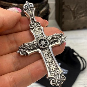 Motorcycle cross necklace Etsy